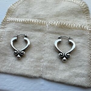 Retired James Avery Scroll Drop Earrings